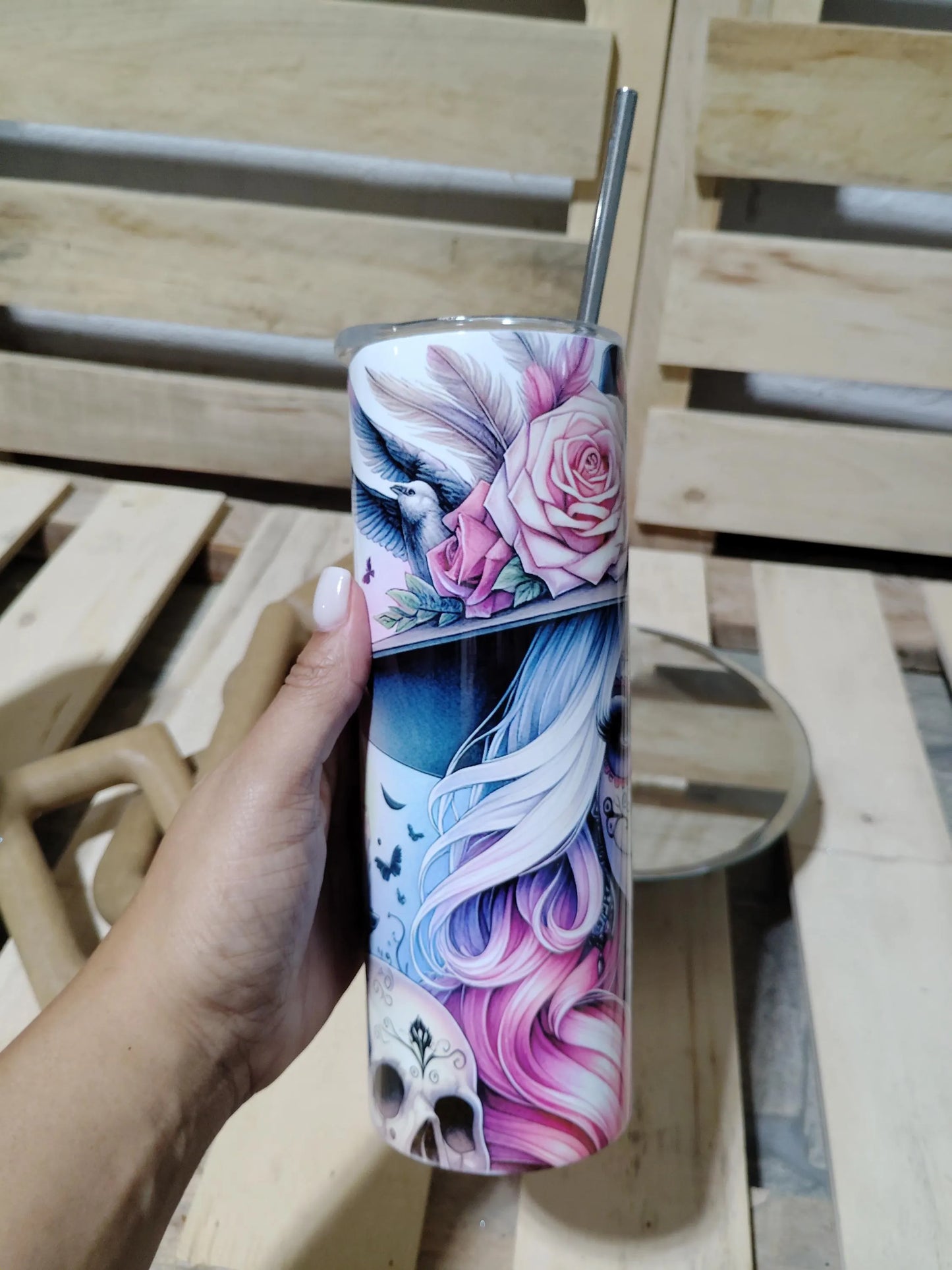 Sugar Skull Gothic 20oz Tumbler