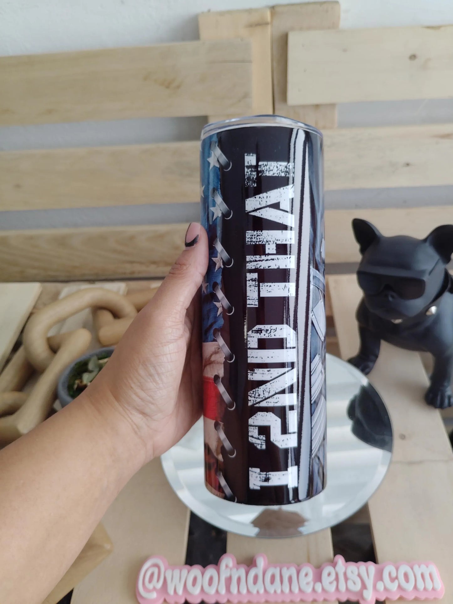 I 2nd That Tumbler | 20oz Patriotic Rifle Skinny Cup | USA Flag & Gun Rights Mug