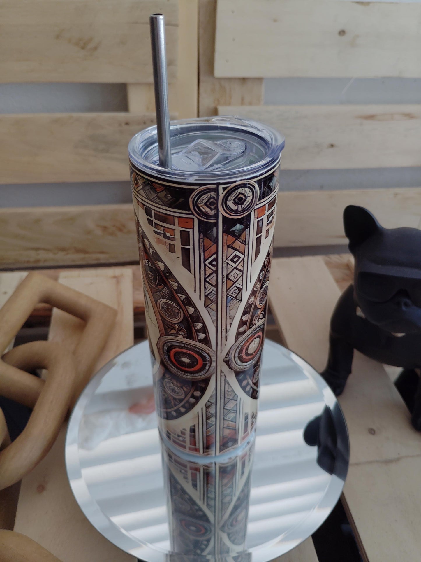 Western Horse Tumbler: Native Style Boho Cup (20oz)