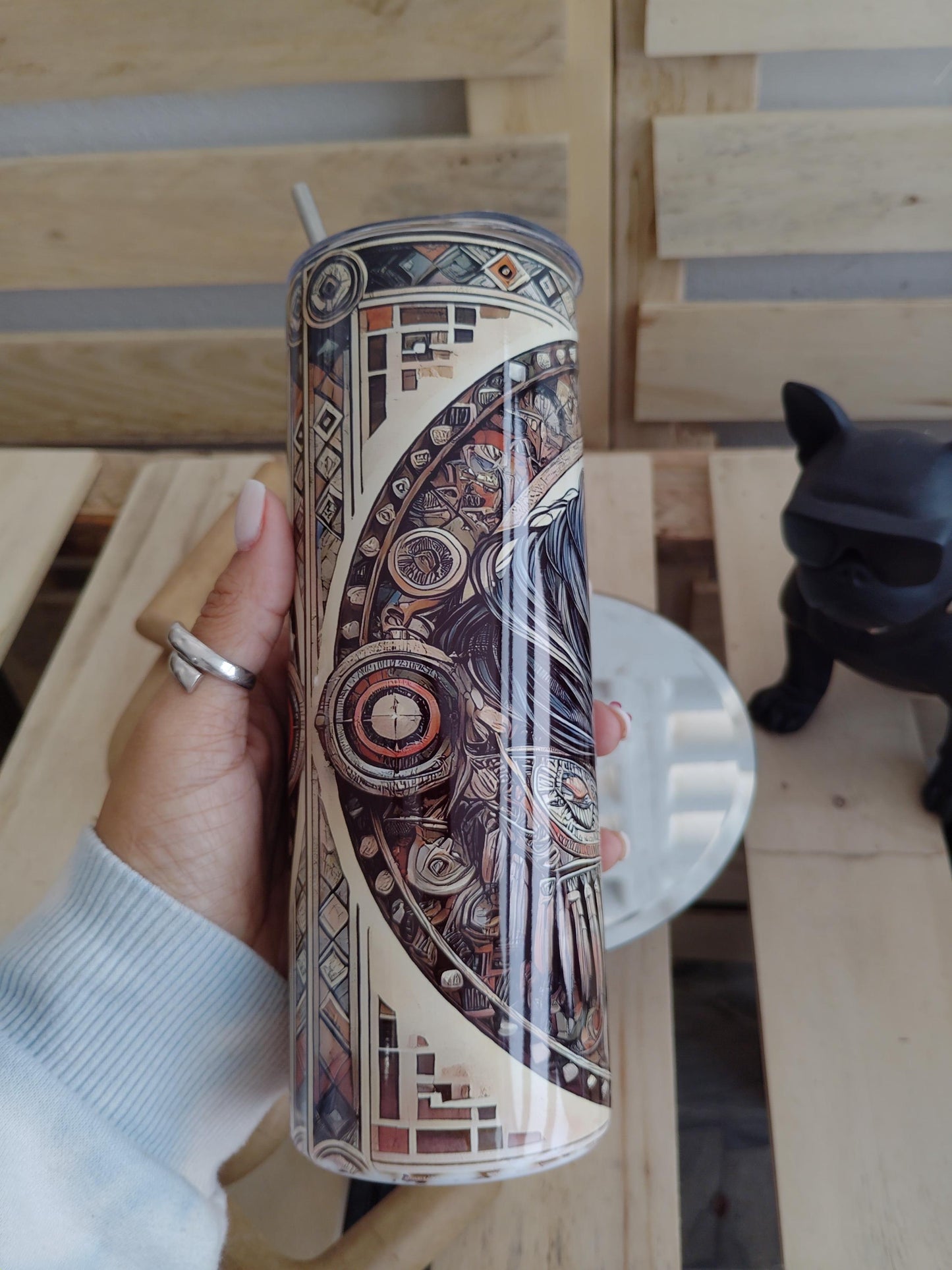Western Horse Tumbler: Native Style Boho Cup (20oz)