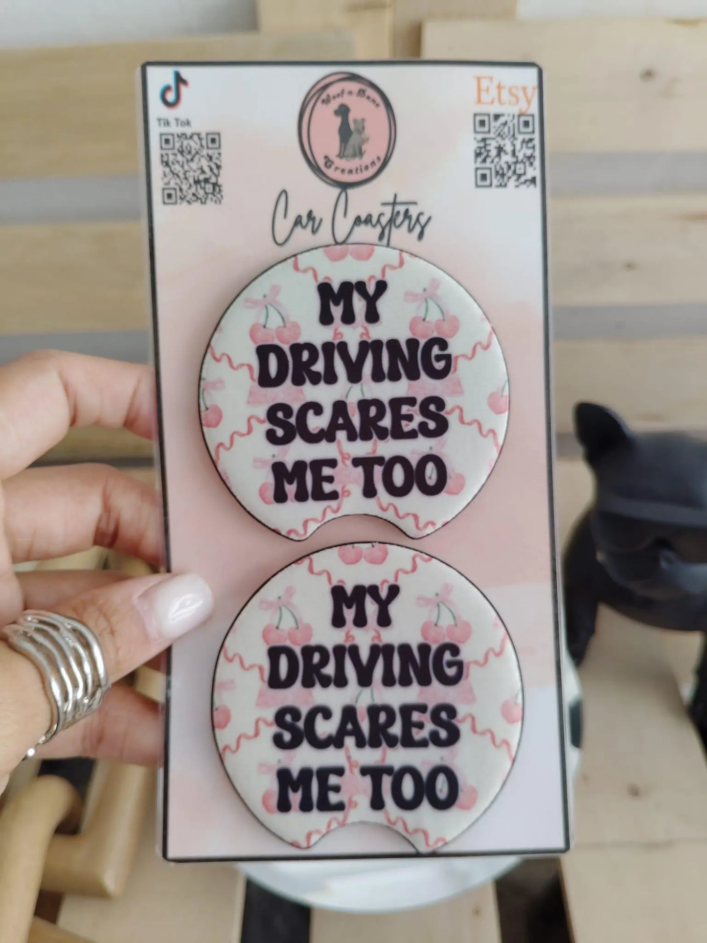 Cute Sarcastic Car Coasters