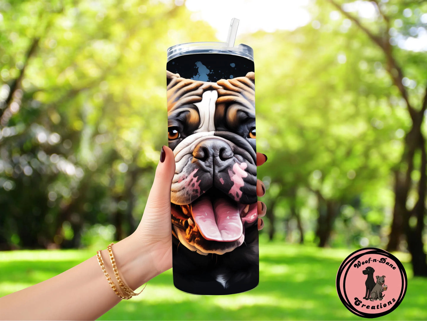 Happy Bulldog Tumbler