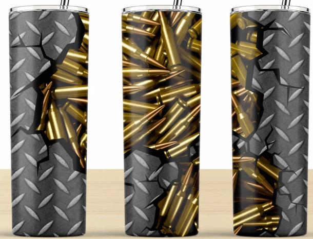 2nd Amendment Tumblers | Patriotic USA Flag & Firearms - 20oz Stainless Steel