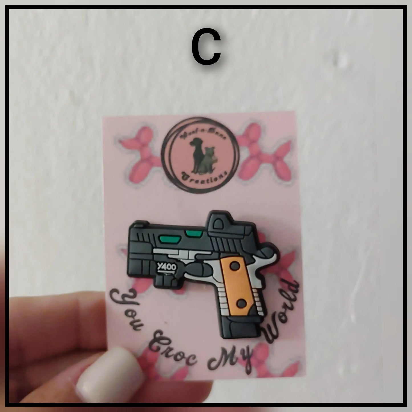 Gun Themed Croc Charms
