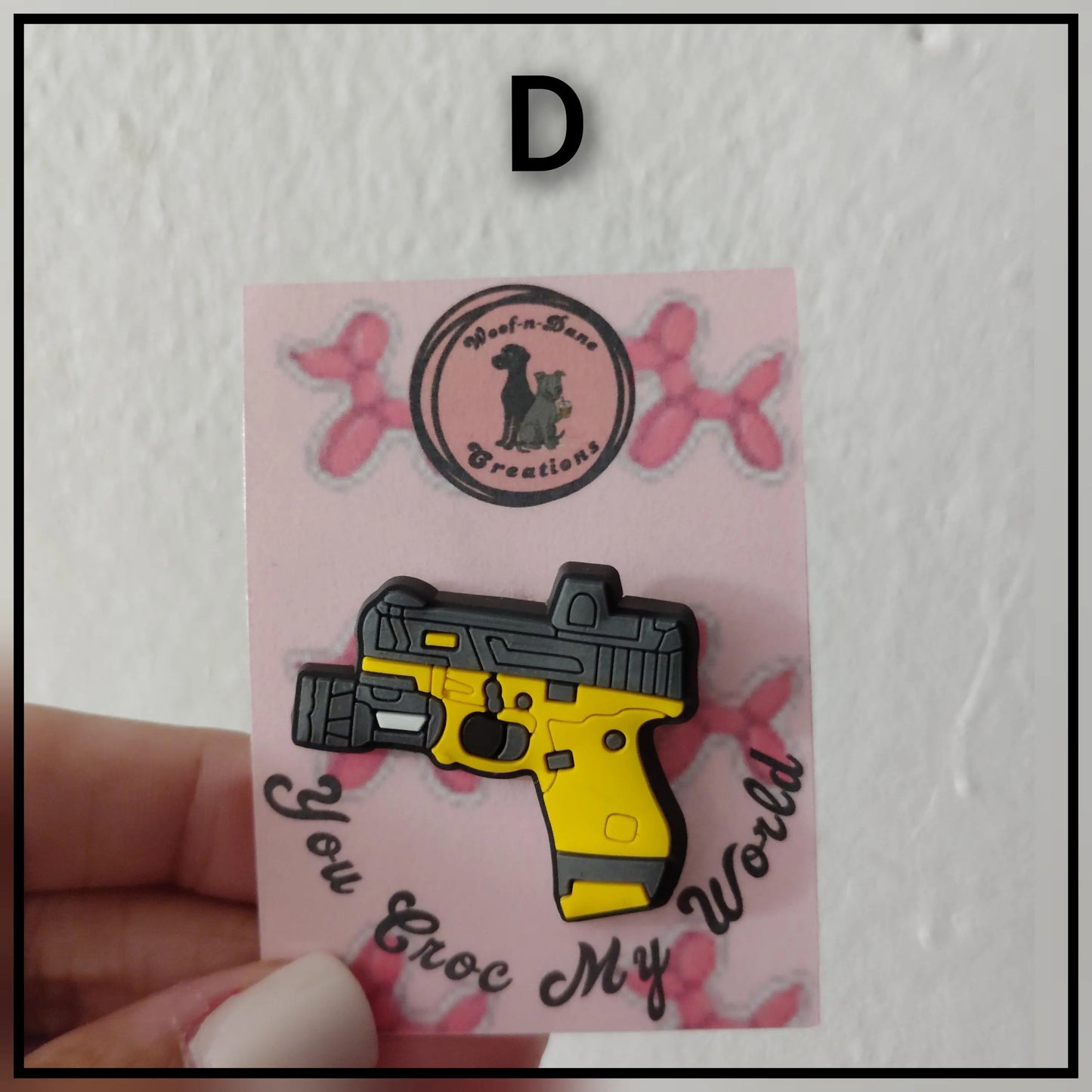 Gun Themed Croc Charms