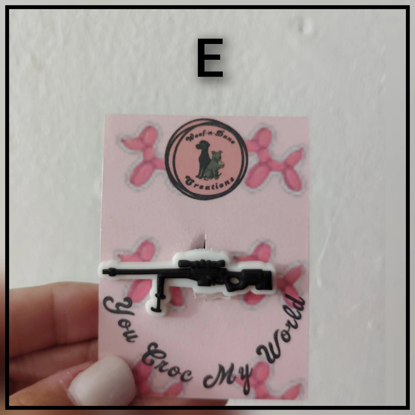 Gun Themed Croc Charms