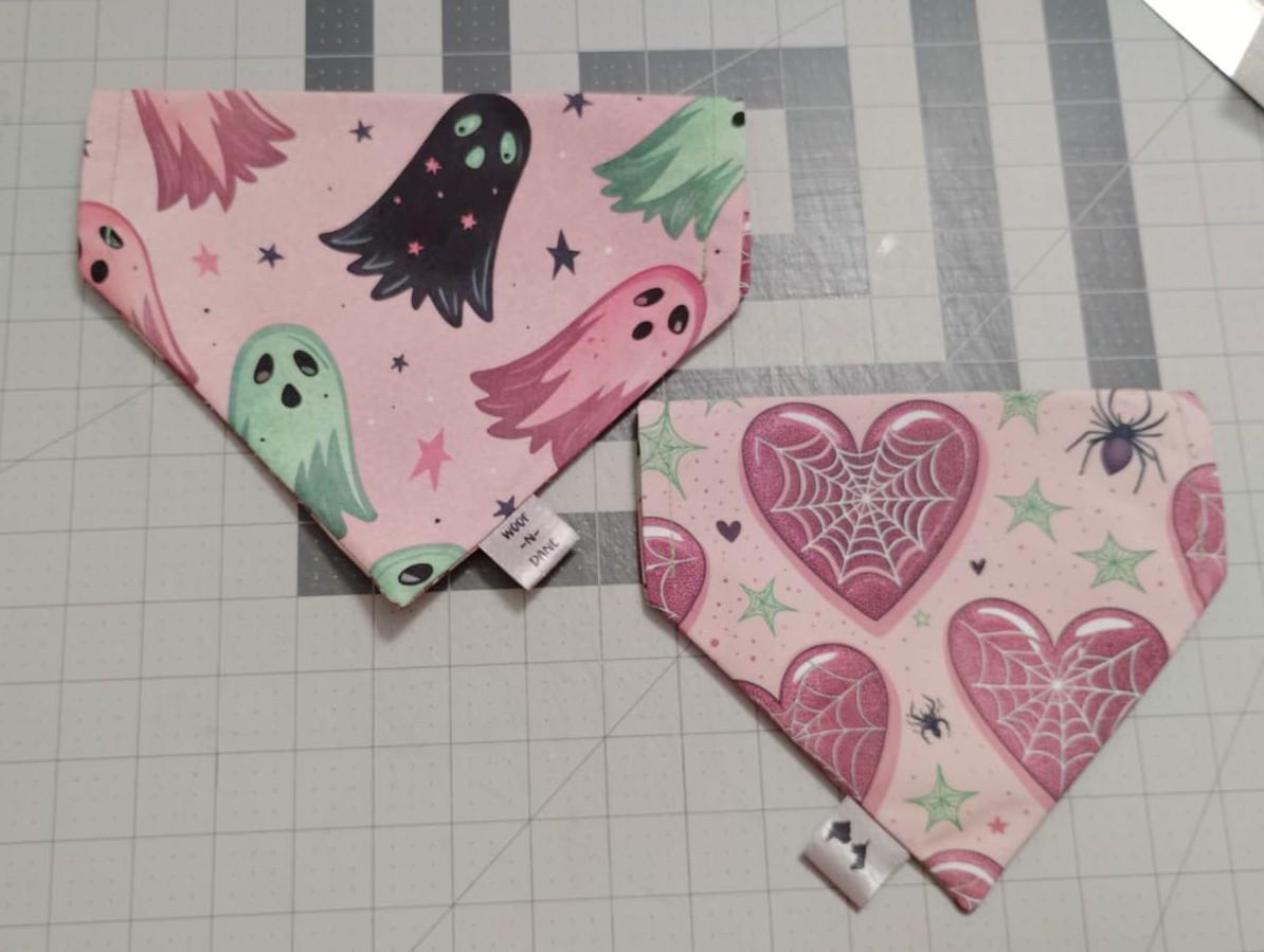 Reversible Halloween Over-the-Collar Dog Bandana