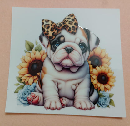 Cute Puppy Dog Face Glass Cans