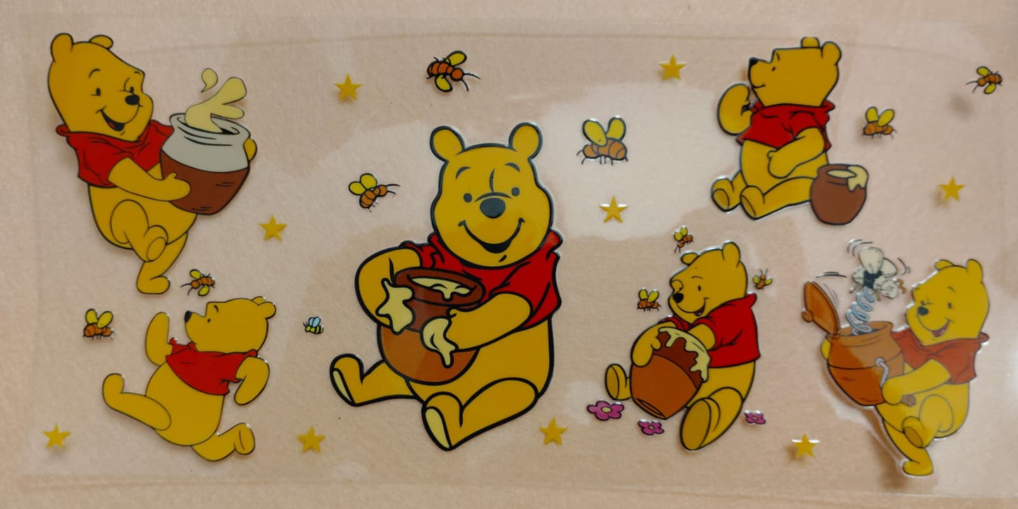 Winnie the Pooh Bear 16oz Glass Can Tumblers