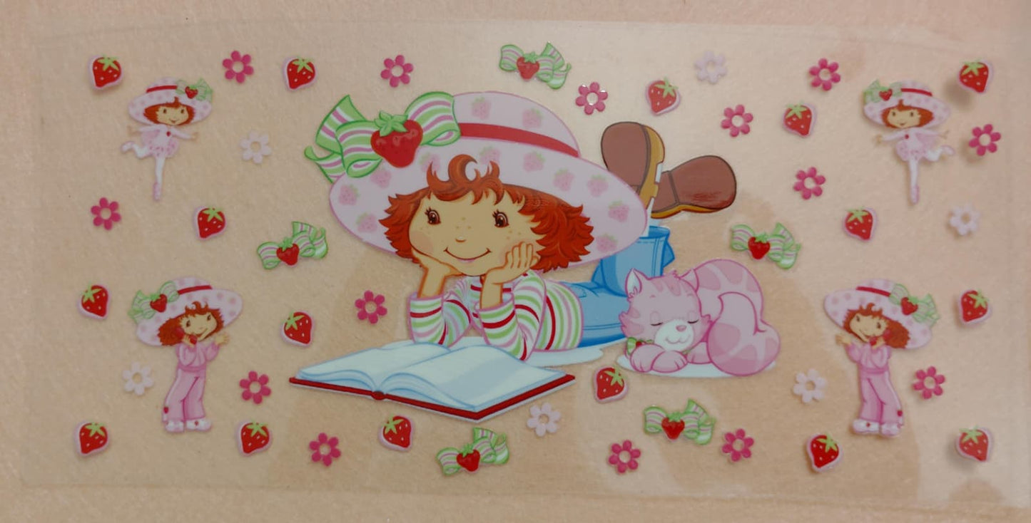 Strawberry Shortcake 16oz Glass Can Tumblers