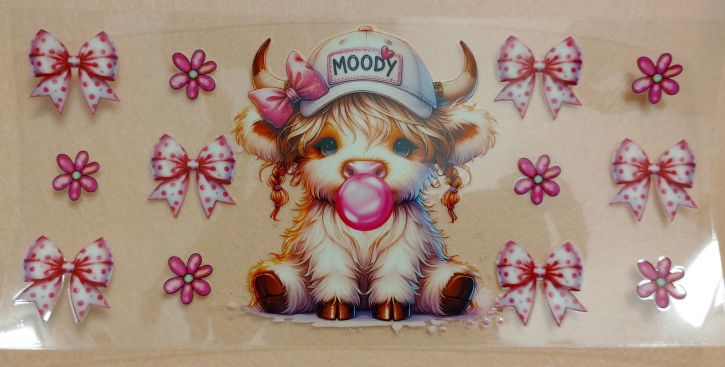 Cow 16oz Glass Can Tumblers