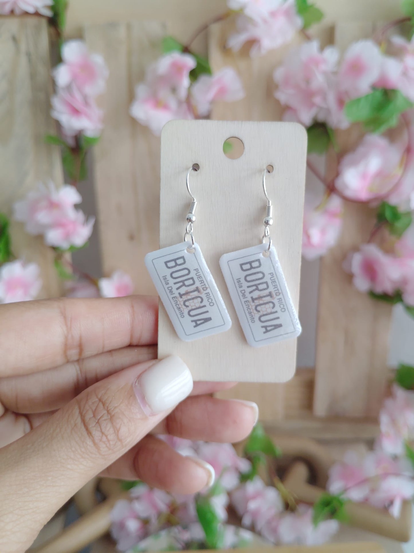 Puerto Rico PE-ERRE Themed Dangle Earrings