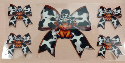 Cow 16oz Glass Can Tumblers