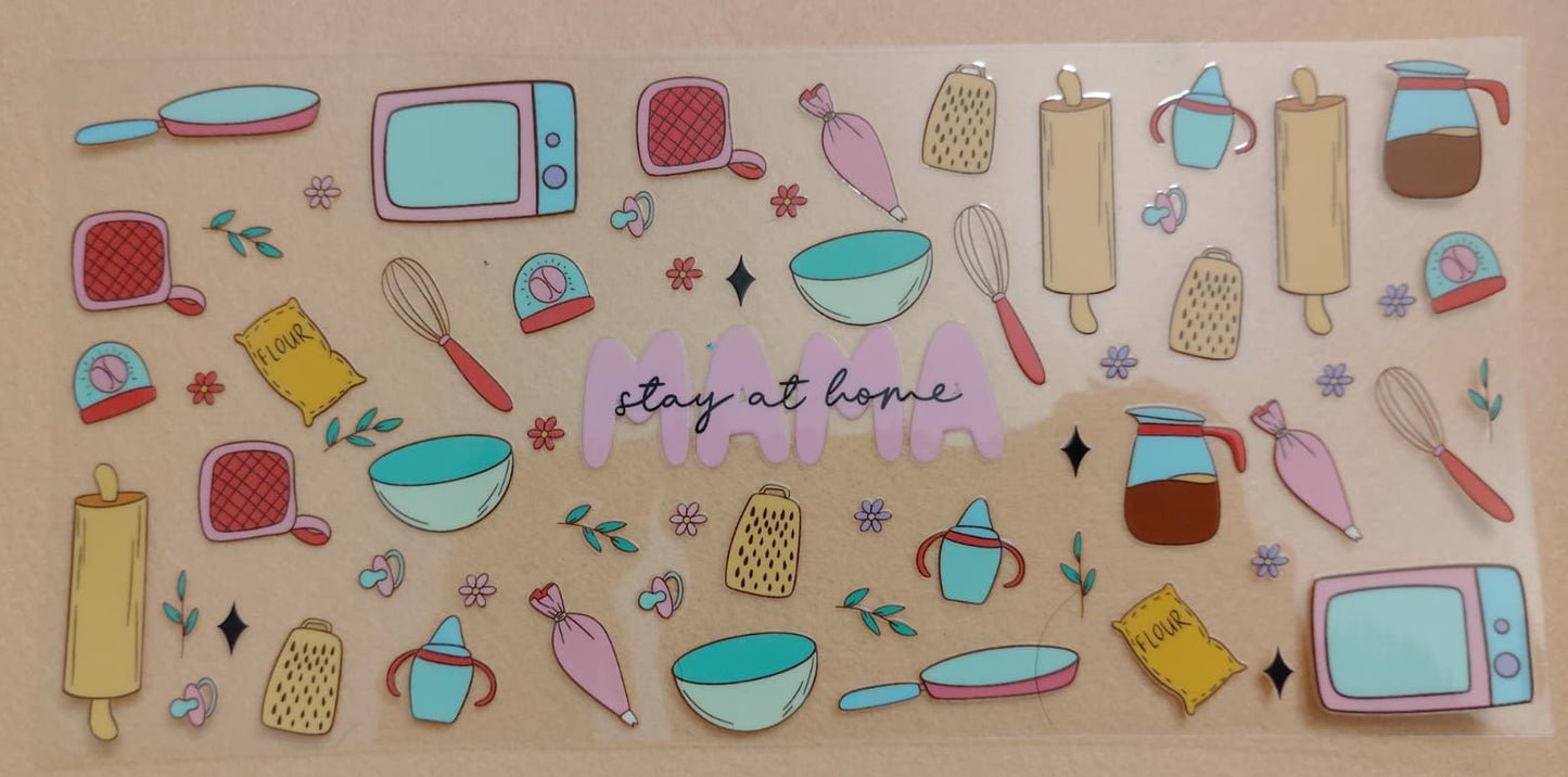 Mama Theme 16oz Glass Cans