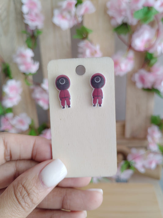 Squid Game Character Stud Earrings