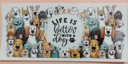 Cute Puppy Dog 16oz Glass Cans