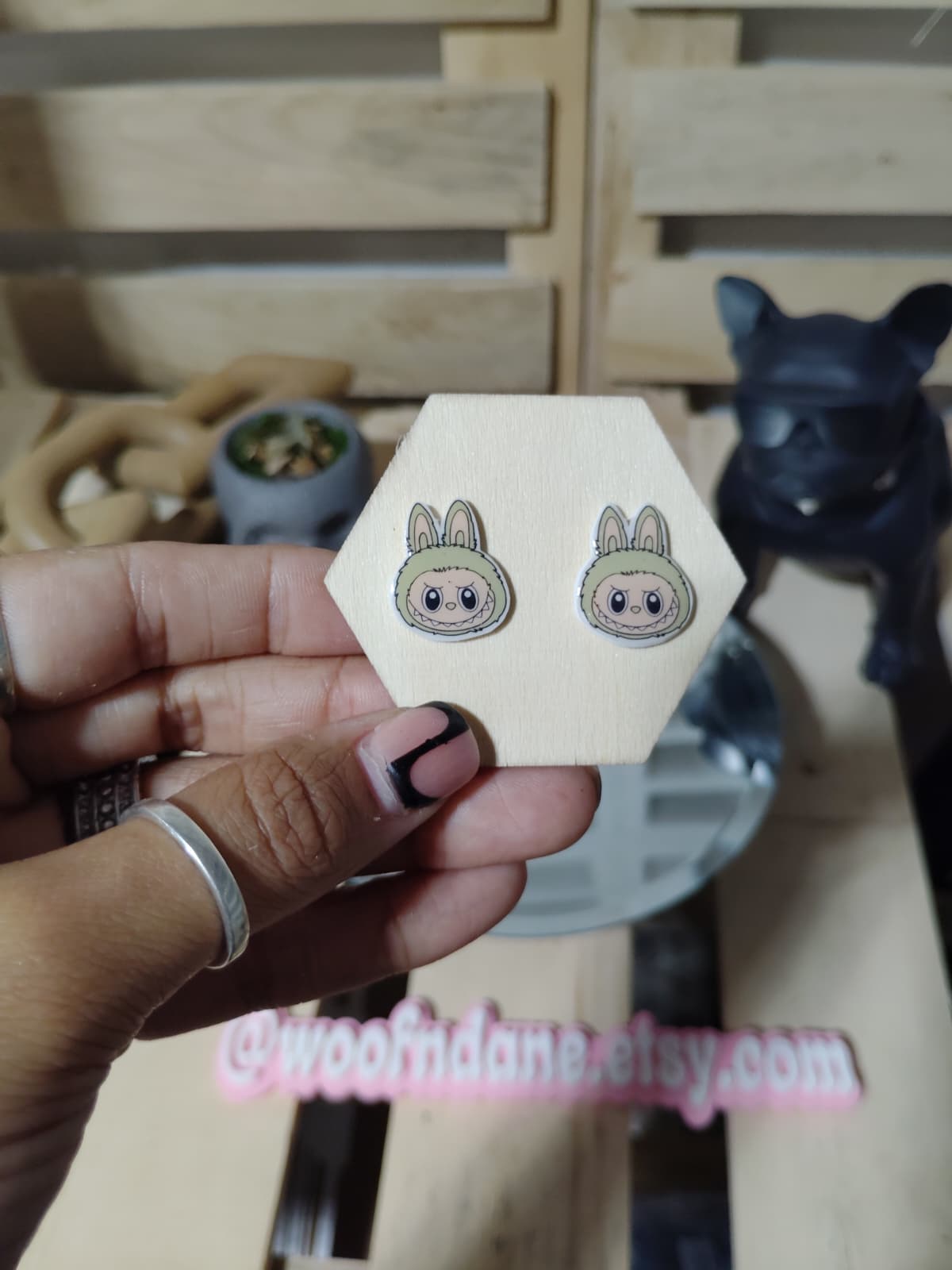Labubu Face Stud Earrings