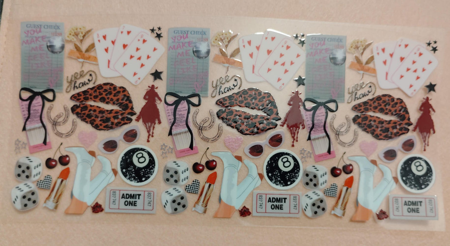 Western Theme 16oz Glass Can Tumbler