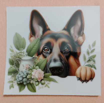 Cute Puppy Dog Face Glass Cans