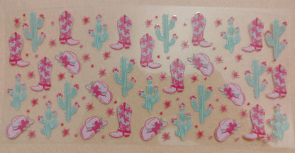 Western Theme 16oz Glass Can Tumbler