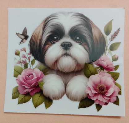 Cute Puppy Dog Face Glass Cans