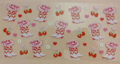 Western Theme 16oz Glass Can Tumbler