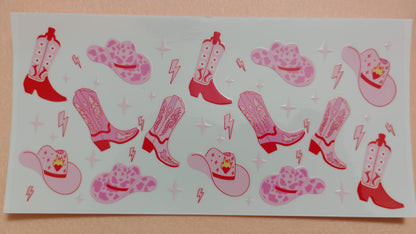 Western Theme 16oz Glass Can Tumbler