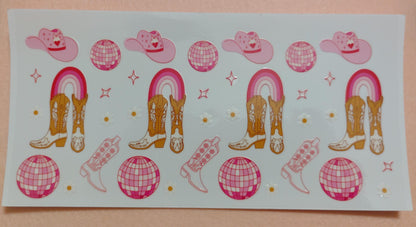 Western Theme 16oz Glass Can Tumbler