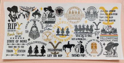 Western Theme 16oz Glass Can Tumbler