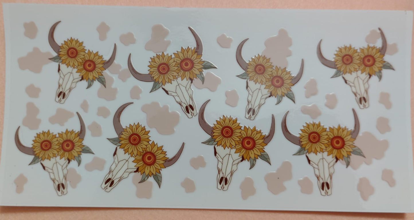 Western Theme 16oz Glass Can Tumbler