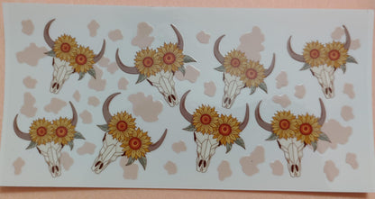 Western Theme 16oz Glass Can Tumbler