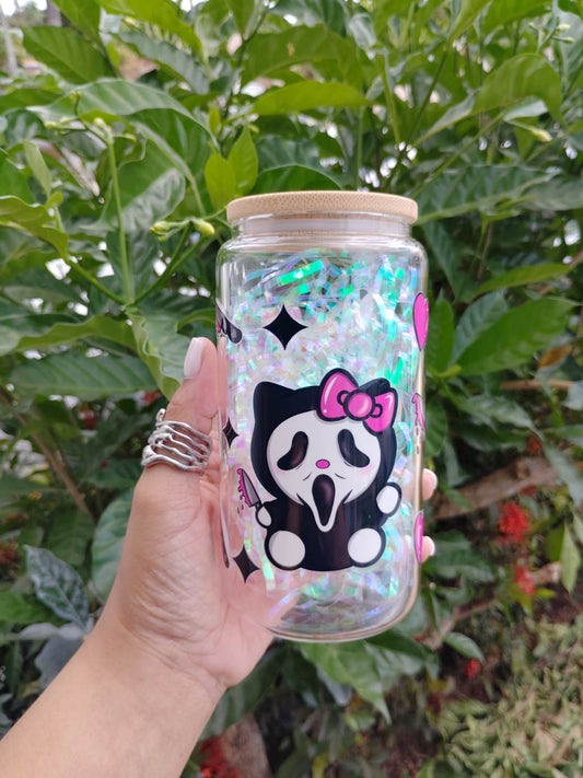 Hello Kitty 16oz Glass Can