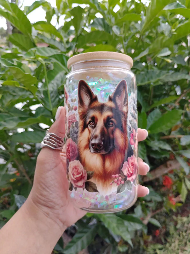 Dog Lover Glass Can - 16oz