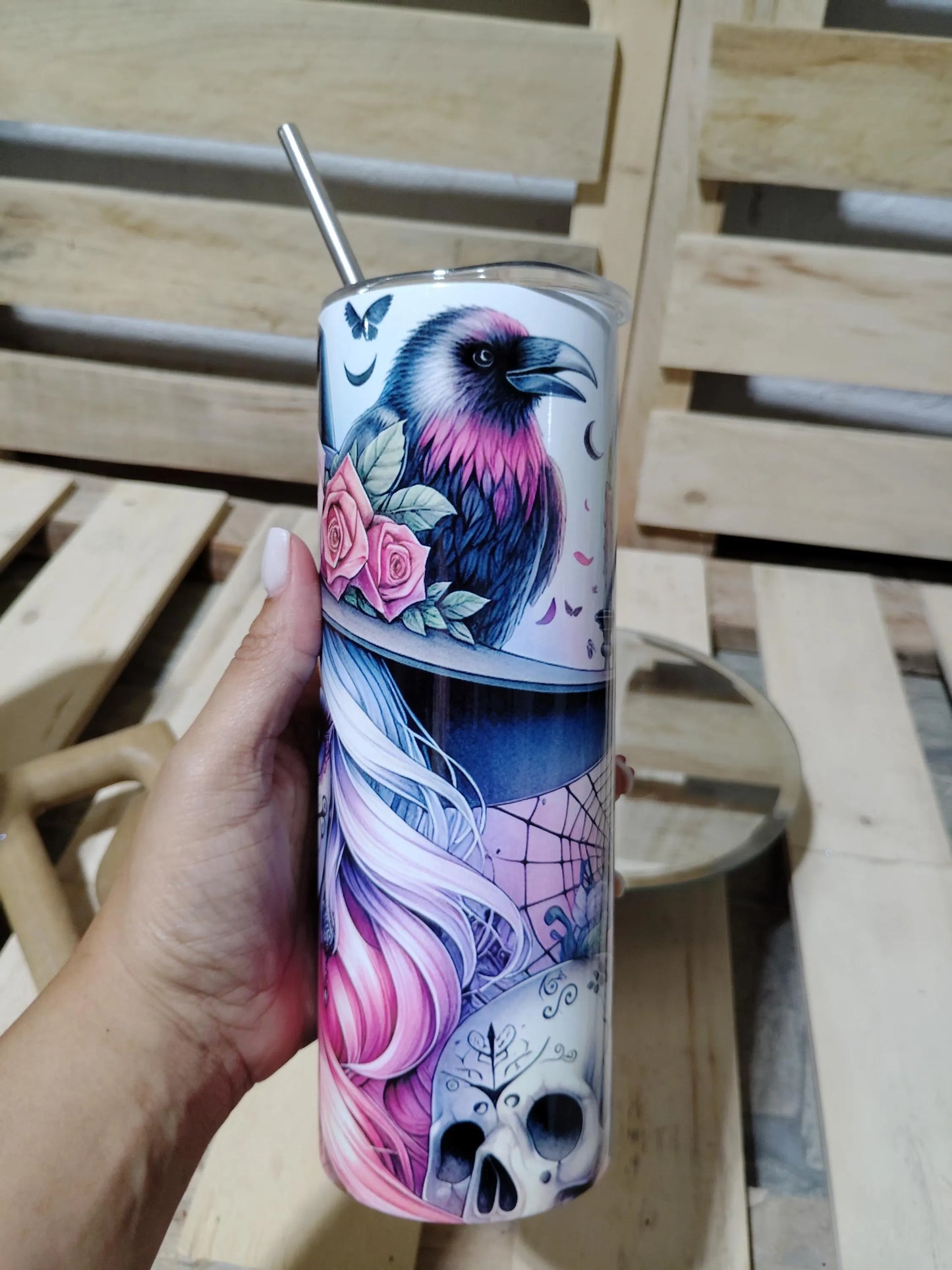 Sugar Skull Gothic 20oz Tumbler