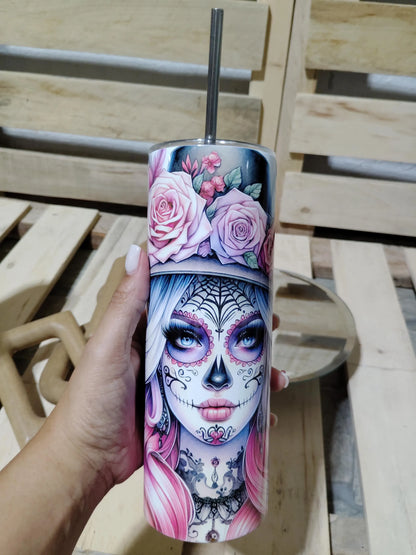 Sugar Skull Gothic 20oz Tumbler