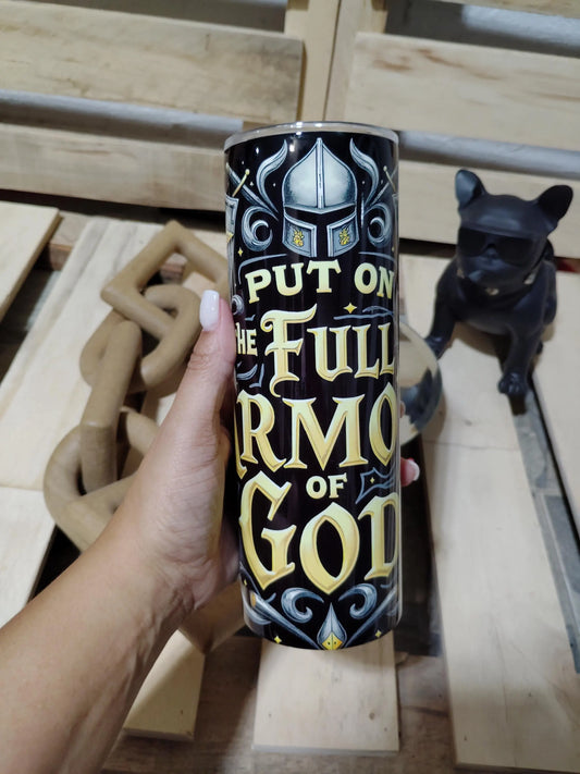 Armor of God Tumbler: 20oz Christian Stainless Steel Cup