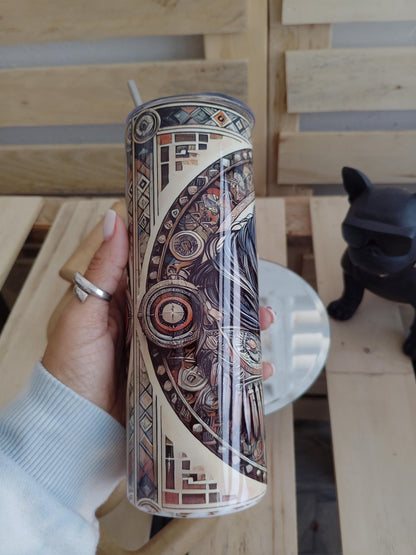 Western Horse Tumbler: Native Style Boho Cup (20oz)